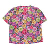 Unbranded Floral Patterned Shirt - 2XL Pink Polyester patterned shirt Unbranded   
