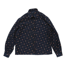  Unbranded Patterned Shirt - Small Navy Polyester patterned shirt Unbranded   