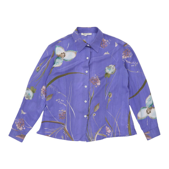 Moda Firenze Patterned Shirt - Large Purple Polyester patterned shirt Moda Firenze   
