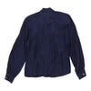 Unbranded Collarless Shirt - Medium Navy Polyester collarless shirt Unbranded   