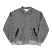  Vintage Unbranded Varsity Jacket - Small Grey Polyester varsity jacket Unbranded   