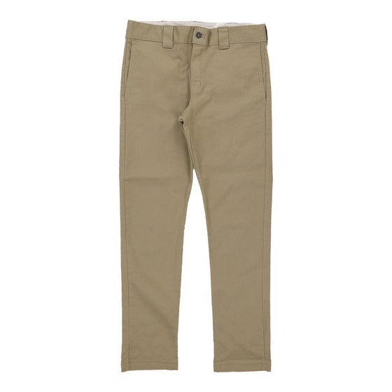 Dickies Slim Fit Trousers - 32W 29L Beige Polyester Blend trousers Dickies   