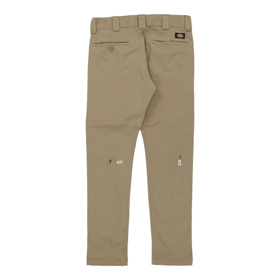 Dickies Slim Fit Trousers - 32W 29L Beige Polyester Blend trousers Dickies   