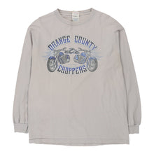 Orange County Choppers Alstyle Spellout Long Sleeve T-Shirt - Large Grey Cotton long sleeve t-shirt Alstyle   