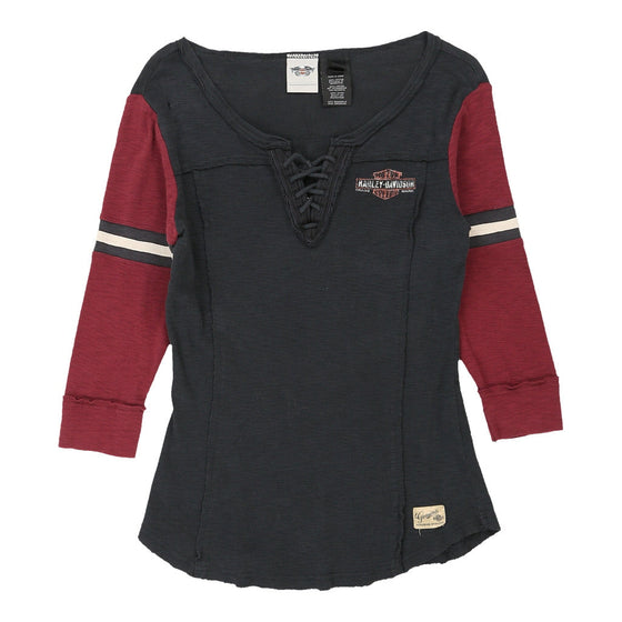 Harley Davidson Long Sleeve T-Shirt - Small Black Cotton long sleeve t-shirt Harley Davidson   