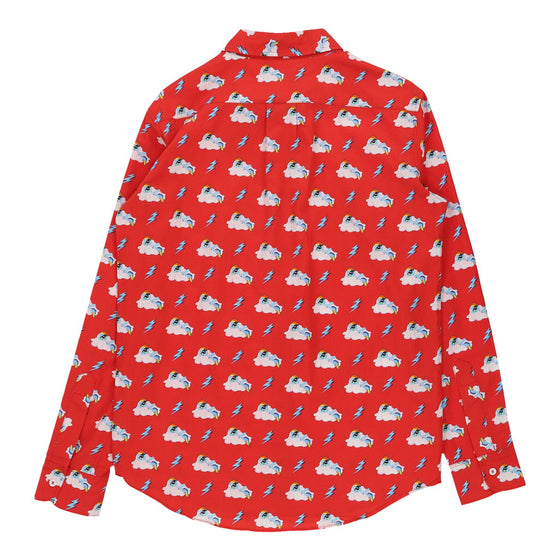Haley Elsaesser Patterned Shirt - Small Red Cotton patterned shirt Haley Elsaesser   