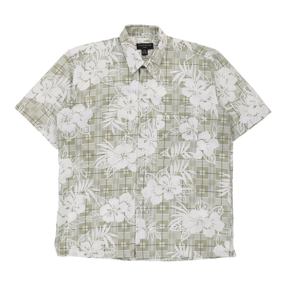 Platinum Floral Hawaiian Shirt - Large Green Cotton hawaiian shirt Platinum   