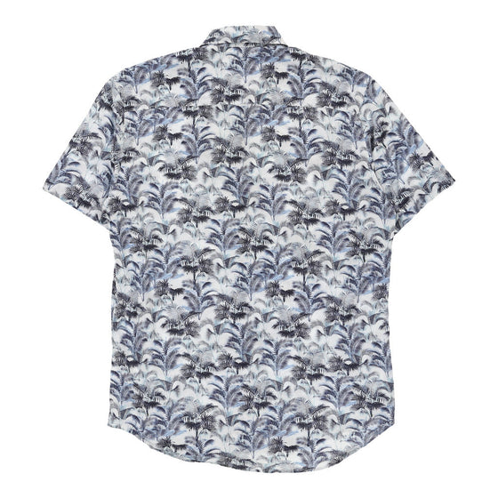 Coastaoro Patterned Shirt - Medium Blue Cotton patterned shirt Coastaoro   
