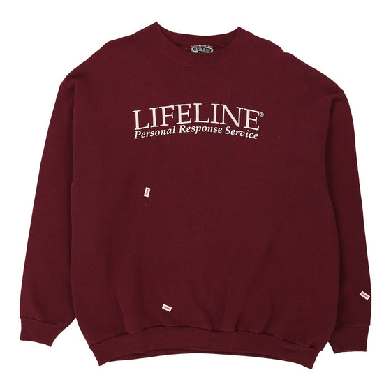 Lifeline Lee Graphic Sweatshirt - XL Red Cotton Blend sweatshirt Lee   