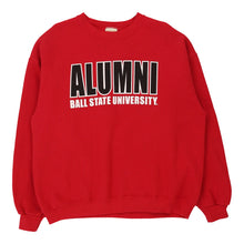  Ball State University Lee College Sweatshirt - Large Red Cotton Blend sweatshirt Lee   