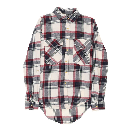 Vintage Atmosphere Flannel Shirt - Small White Cotton flannel shirt Atmosphere   