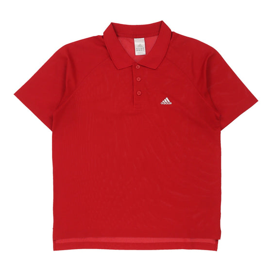 Vintage Adidas Polo Shirt - Medium Red Polyester polo shirt Adidas   
