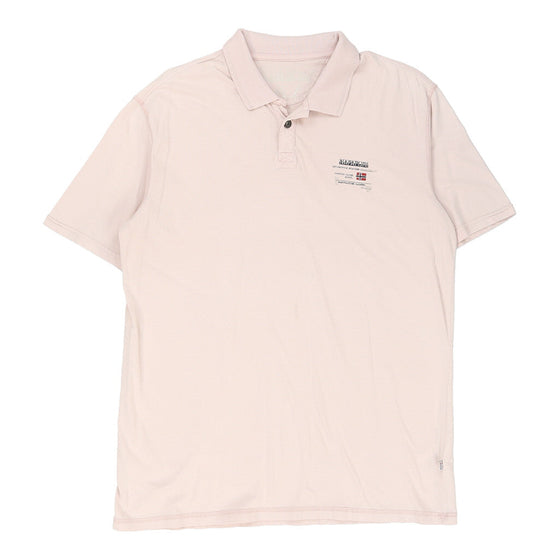 Vintage Napapijri Polo Shirt - XL Pink Cotton polo shirt Napapijri   