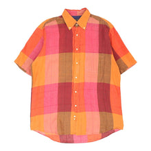  Vintage Les Copains Short Sleeve Shirt - Large Red & Orange Cotton short sleeve shirt Les Copains   