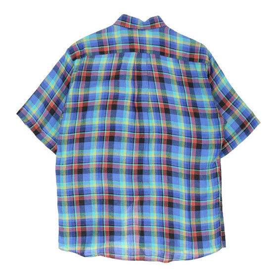 Vintage Missoni Check Shirt - Medium Blue Cotton check shirt Missoni   