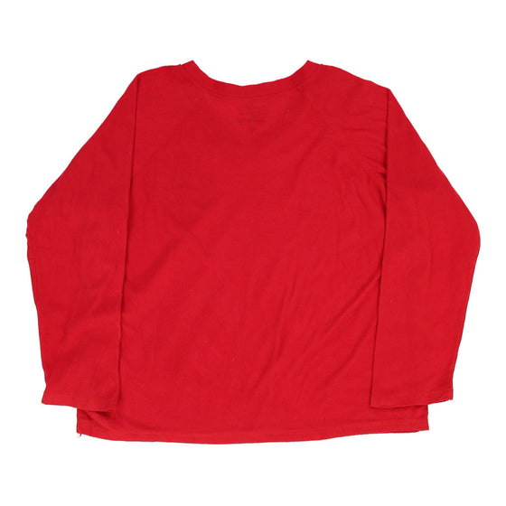 Vintage Mickey Mouse Disney Fleece - XL Red Polyester fleece Disney   