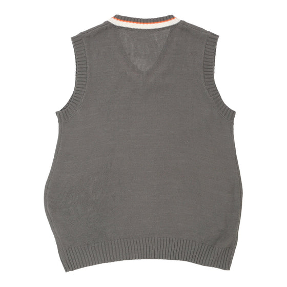 Vintage Unbranded Sweater Vest - 3XL Grey Cotton sweater vest Unbranded   