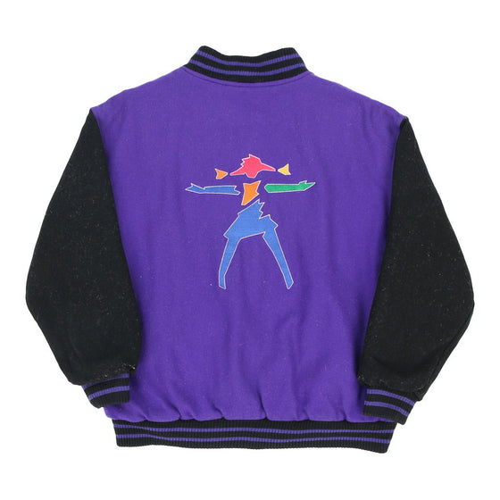 Vintage American Girl Varsity Jacket - Large Purple Wool Blend varsity jacket American Girl   