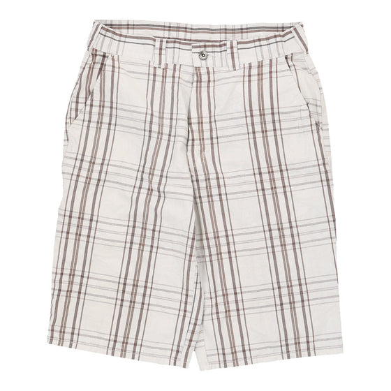 Dickies Checked Shorts - 31W 13L Cream Cotton Blend shorts Dickies   