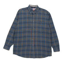  Vintage Wrangler Check Shirt - XL Blue Cotton check shirt Wrangler   