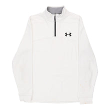  Vintage Under Armour 1/4 Zip - Small White Polyester 1/4 zip Under Armour   