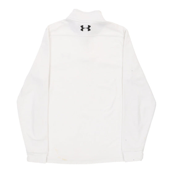 Vintage Under Armour 1/4 Zip - Small White Polyester 1/4 zip Under Armour   