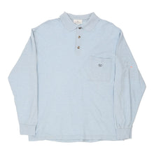  Vintage Valentino Long Sleeve Polo Shirt - 2XL Blue Cotton long sleeve polo shirt Valentino   
