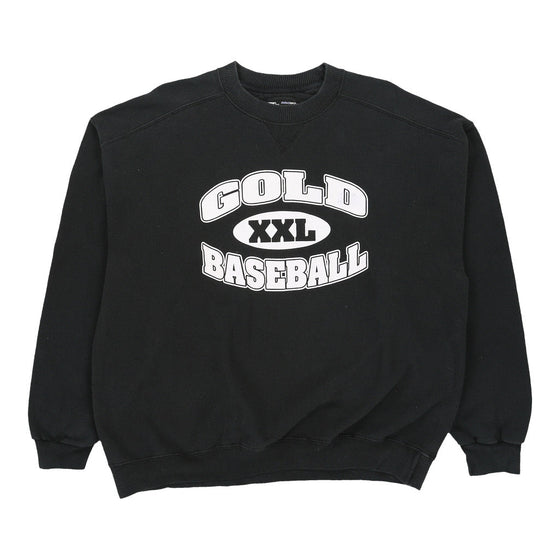 Gold Baseball Starter Sweatshirt - Large Black Cotton sweatshirt Starter   