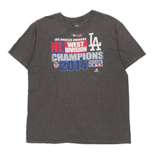  Pre-Loved Los Angeles Dodgers Majestic T-Shirt - XL Grey Cotton t-shirt Majestic   