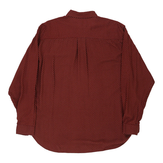 Casucci Polka Dot Shirt - Large Red Cotton Blend shirt Casucci   