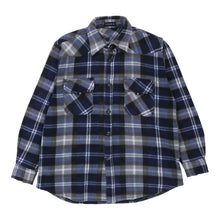  Fusang Checked Overshirt - Large Blue Polyester overshirt Fusang   
