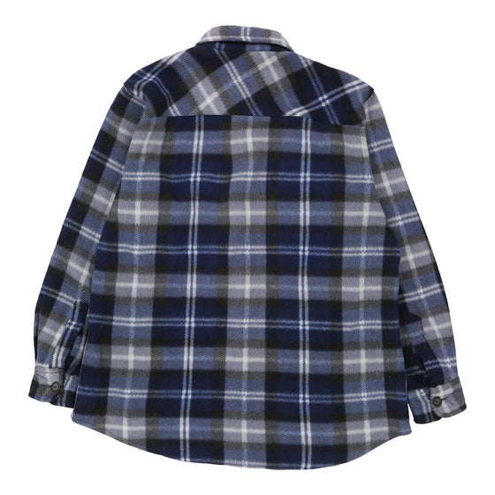 Fusang Checked Overshirt - Large Blue Polyester overshirt Fusang   