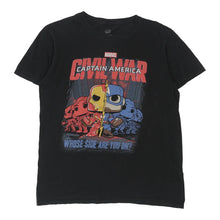  Vintage Captain America Marvel T-Shirt - Small Black Cotton t-shirt Marvel   