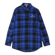  Vintage Werner Electric Port Authority Flannel Shirt - Medium Blue Cotton flannel shirt Port Authority   