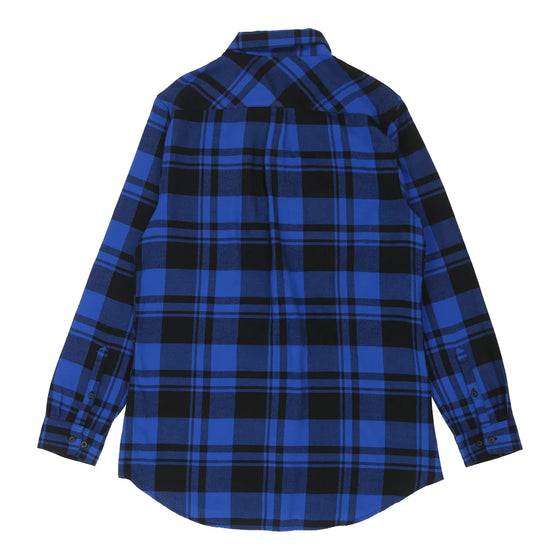 Vintage Werner Electric Port Authority Flannel Shirt - Medium Blue Cotton flannel shirt Port Authority   