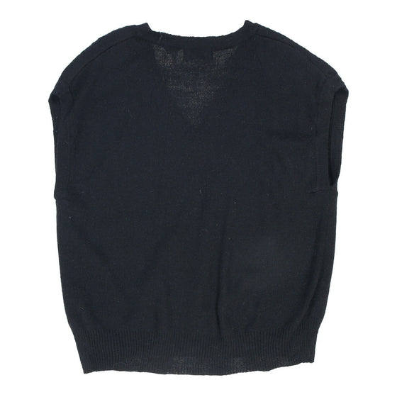Vintage Lubella Sweater Vest - Large Black Nylon Blend sweater vest Lubella   
