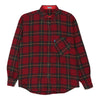 Carrera Checked Check Shirt - Small Red Cotton check shirt Carrera   
