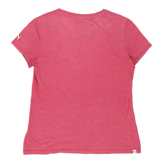 Puma Graphic T-Shirt - Medium Pink Cotton t-shirt Puma   