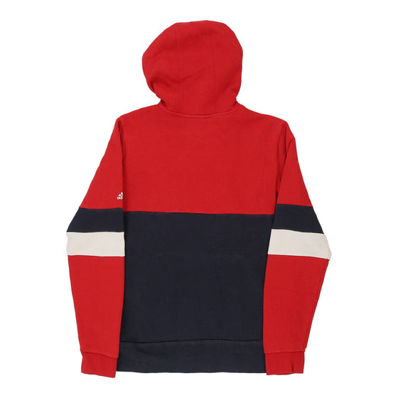 Adidas Spellout Hoodie - Small Red Cotton hoodie Adidas   