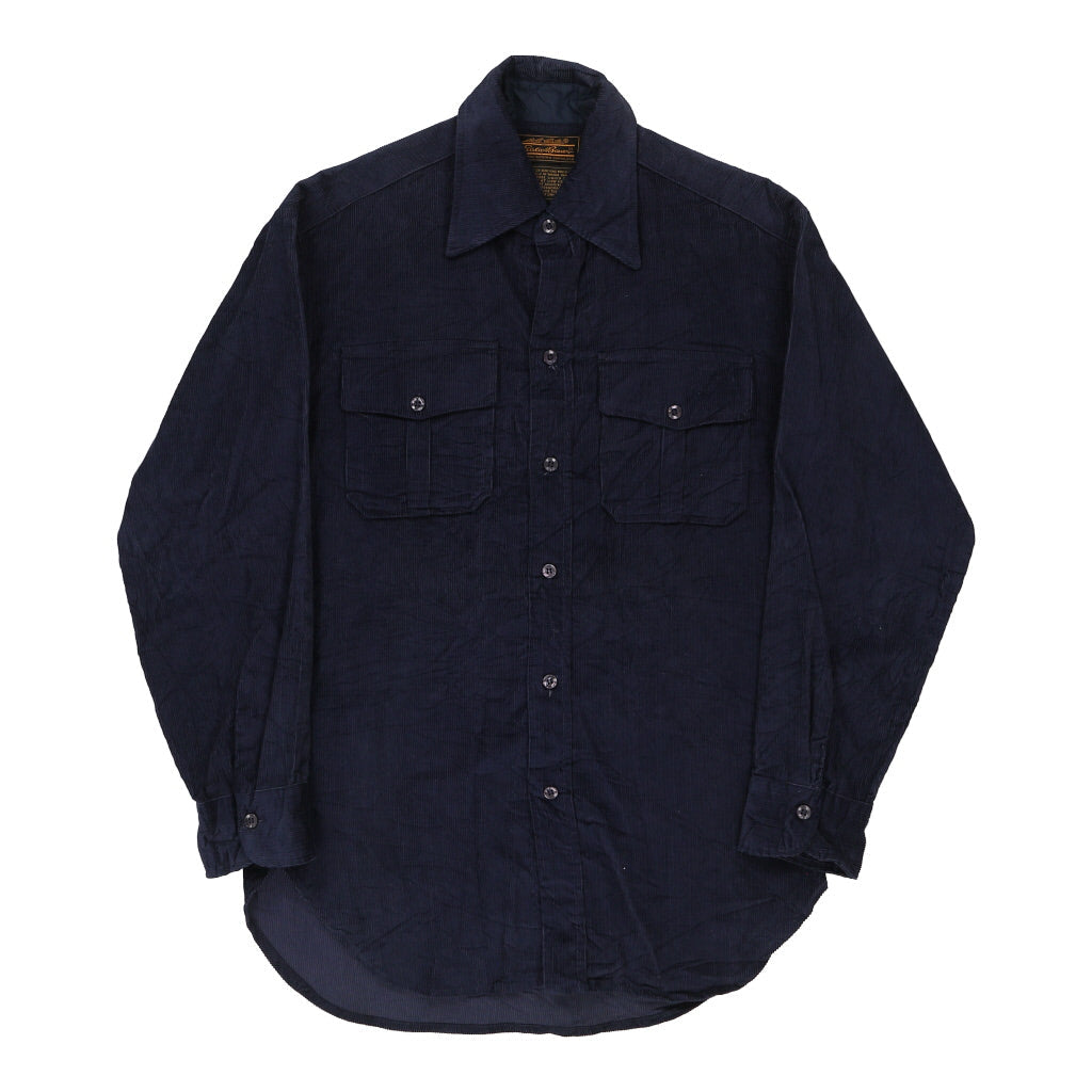 Eddie Bauer Cord Shirt - Small Navy Cotton Blend – Thrifted.com