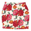 Marella Floral Mini Skirt - 31W UK 12 Cream Linen Blend mini skirt Marella   