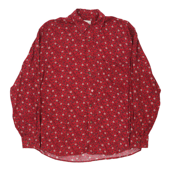 SCRUPELI Mens Patterned Shirt - Large Cotton Red patterned shirt Scrupeli   