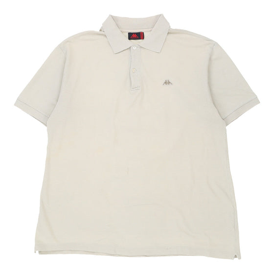Vintage Kappa Polo Shirt - XL Grey Cotton polo shirt Kappa   