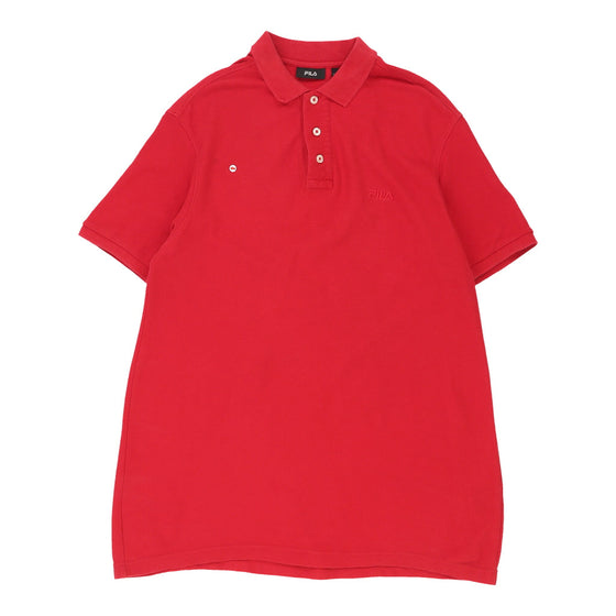Vintage Fila Polo Shirt - Medium Red Cotton polo shirt Fila   
