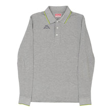  Kappa Long Sleeve Polo Shirt - Large Grey Cotton long sleeve polo shirt Kappa   