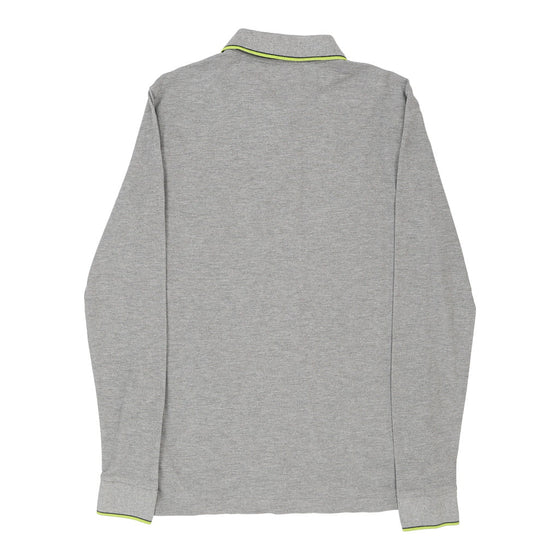 Kappa Long Sleeve Polo Shirt - Large Grey Cotton long sleeve polo shirt Kappa   