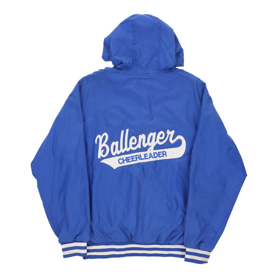Vintage Ballenger Cheerleader Holloway Baseball Jacket - Large Blue Polyester baseball jacket Holloway   