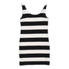 Vintage Divided Bodycon Dress - Small Black & White Cotton bodycon dress Divided   