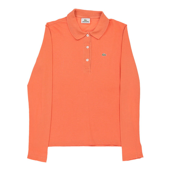 Vintage Lacoste Long Sleeve Polo Shirt - Small Orange Cotton long sleeve polo shirt Lacoste   