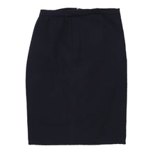  Vintage Unbranded Skirt - Small UK 10 Navy Wool skirt Unbranded   